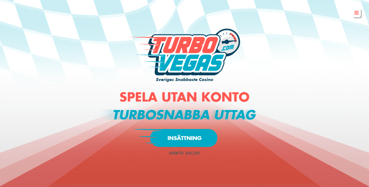 TurboVegas - Sveriges snabbaste casino