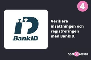 steg 4 - verifiera insättningen med mobilt bankid