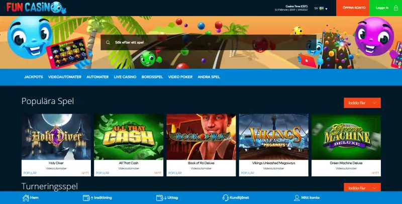 Fun Casino startsida