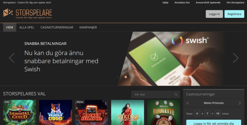 Storspelare med Swish