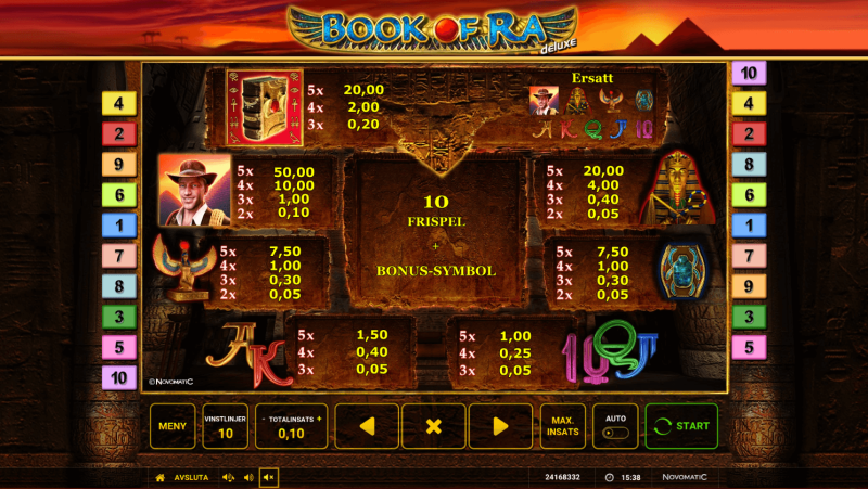 book of ra deluxe symboler