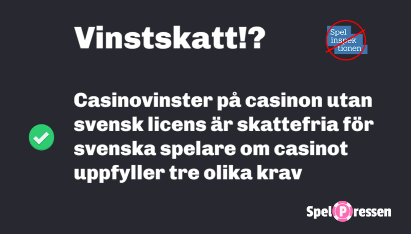 vinstskatt casinon utan svensk licens
