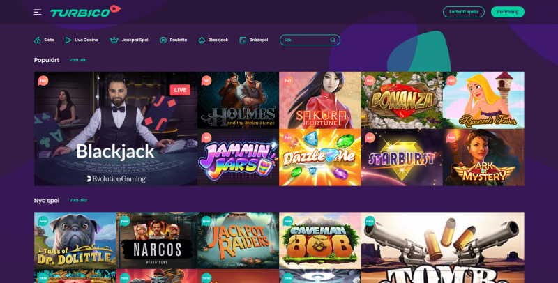 turbico casino har bankid