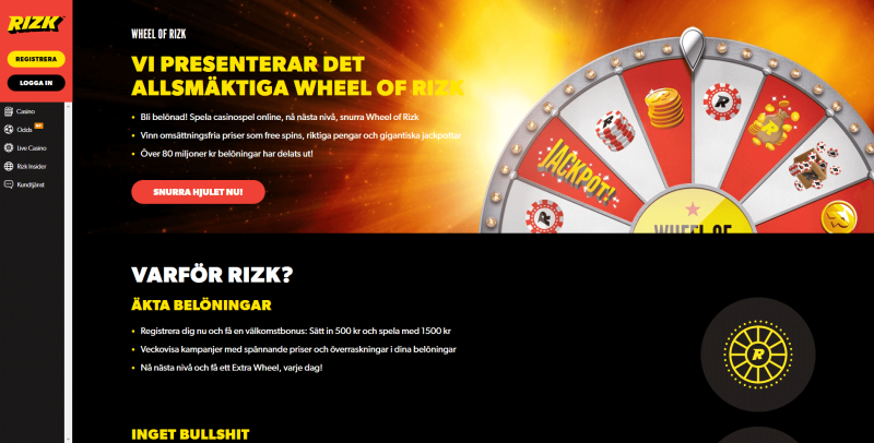 Rizk Casino VIP-program wheel of rizk