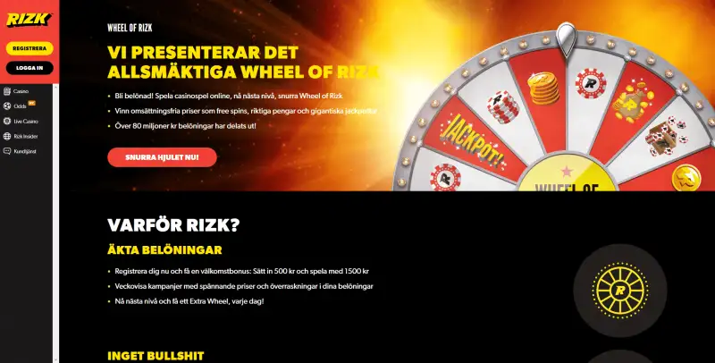 Rizk Casino VIP-program wheel of rizk