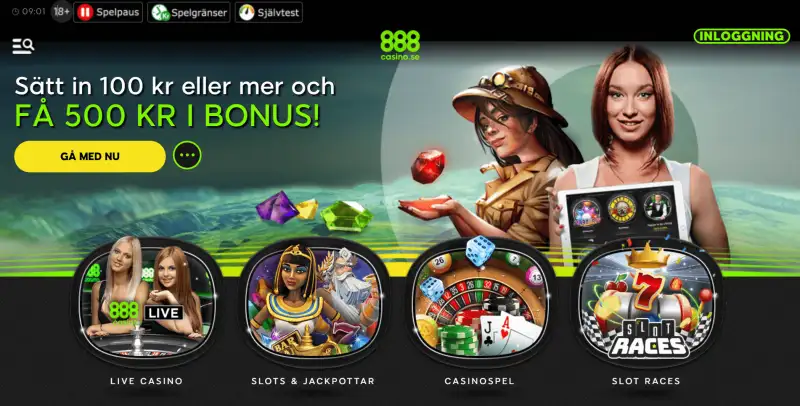888 casino erbjudande 500 kr