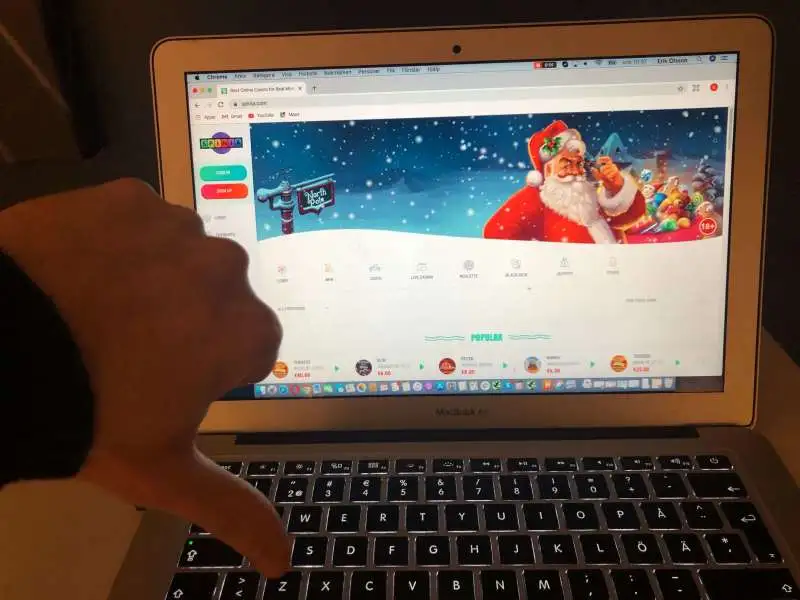 Spinia Casino speltestet under julen 2019