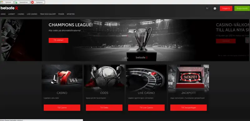 Betsafe betting startsida